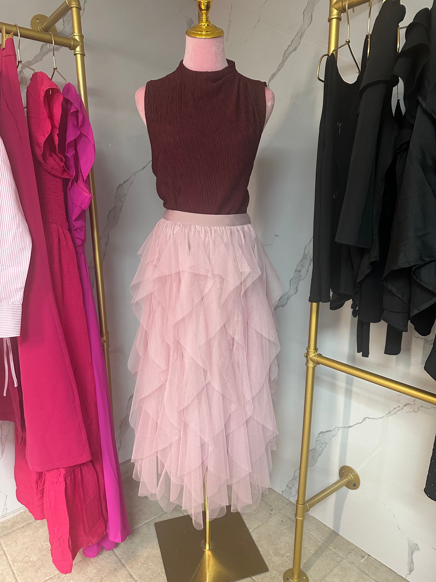 Élise Tulle Couture Skirt-Skirt-Azure Boutique