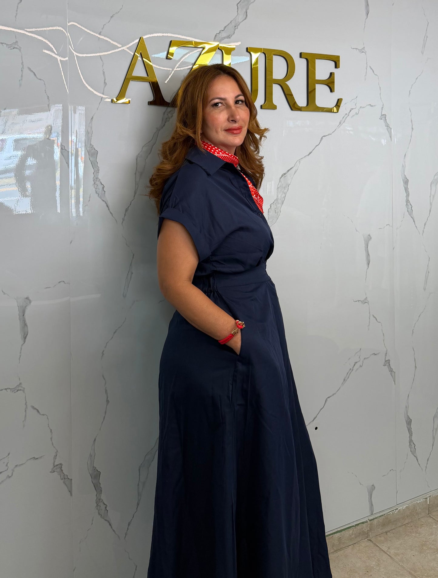 Riviera Navy Blue Maxi Dress/Maxi Dress/Azure Boutique