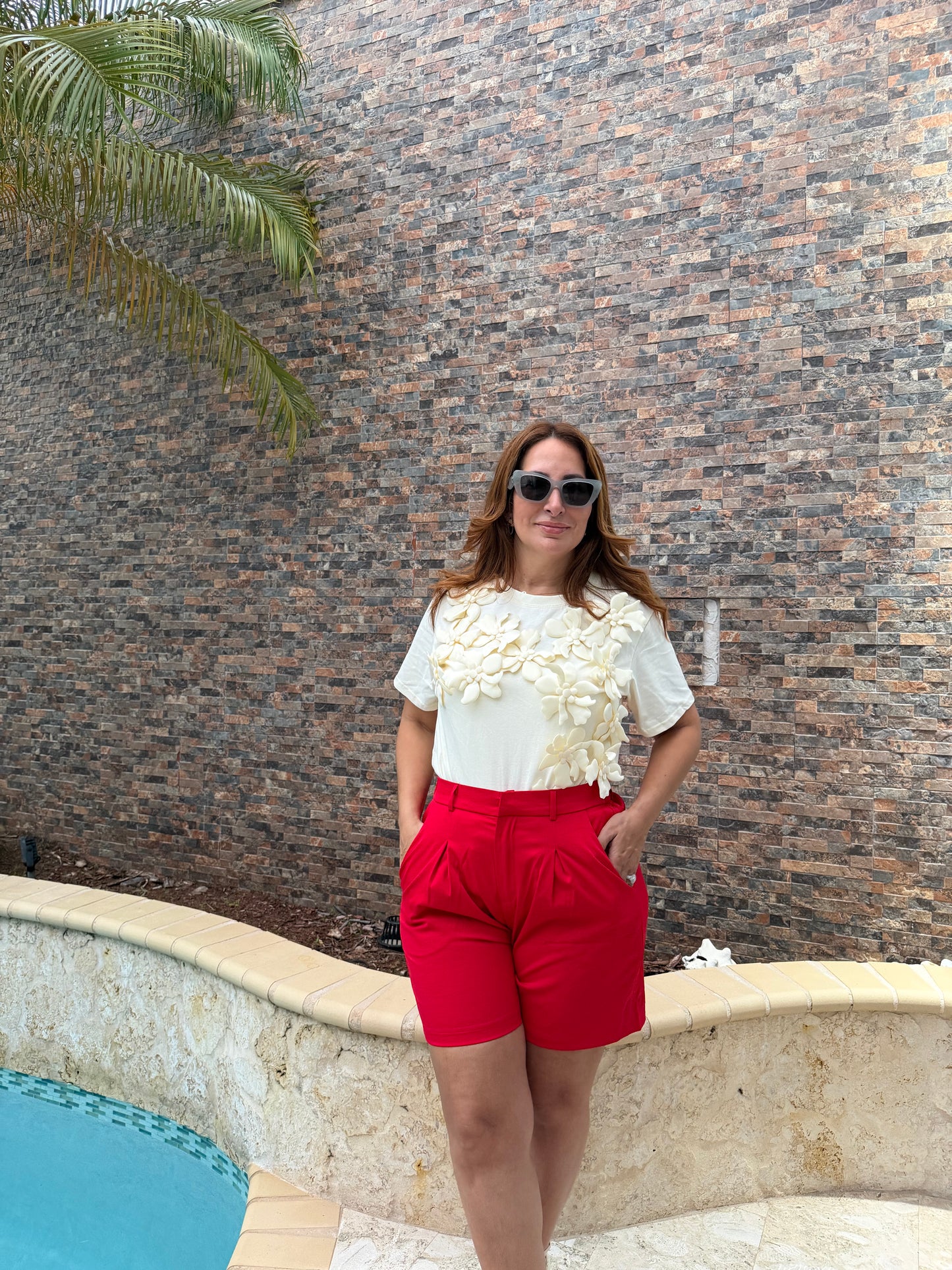 Fiore Bianca 3D Floral Top/Top/Azure Boutique