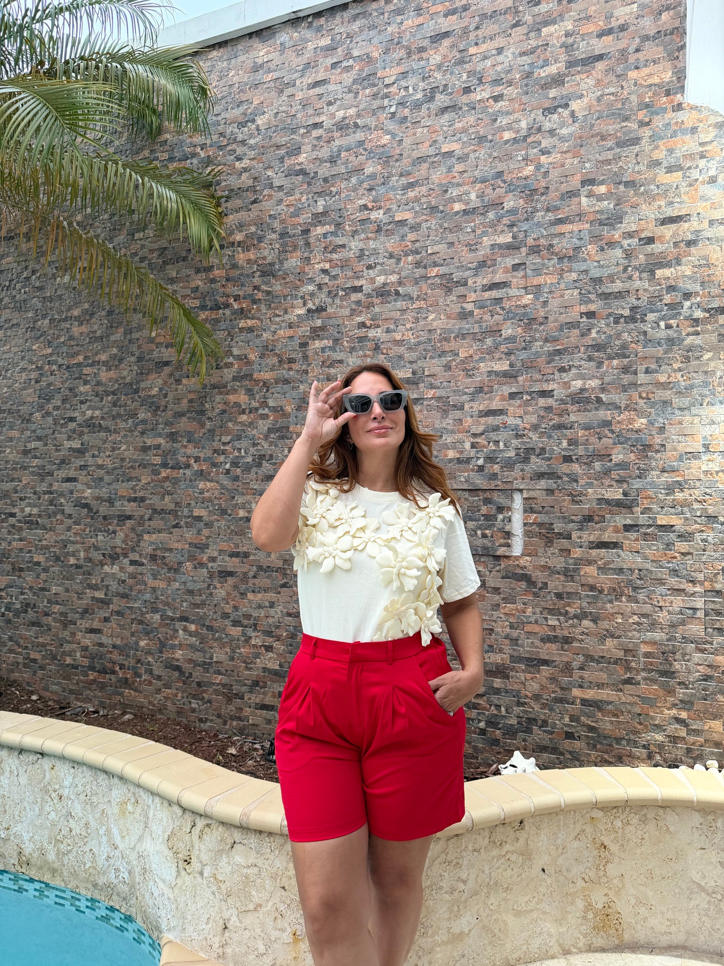 Fiore Bianca 3D Floral Top/Top/Azure Boutique