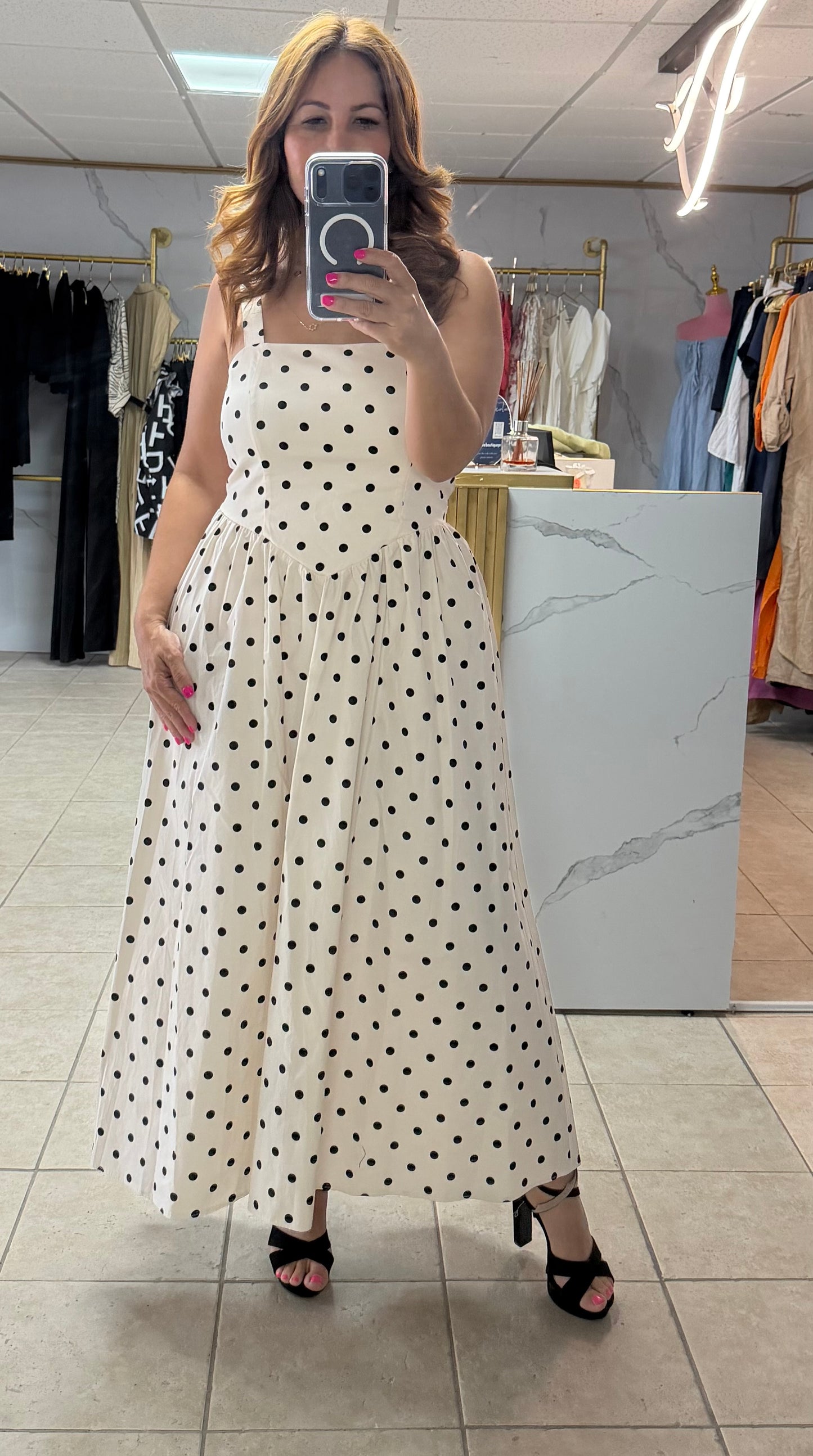 París Polka Dots Dress/Polka Dots Dress/azure boutique
