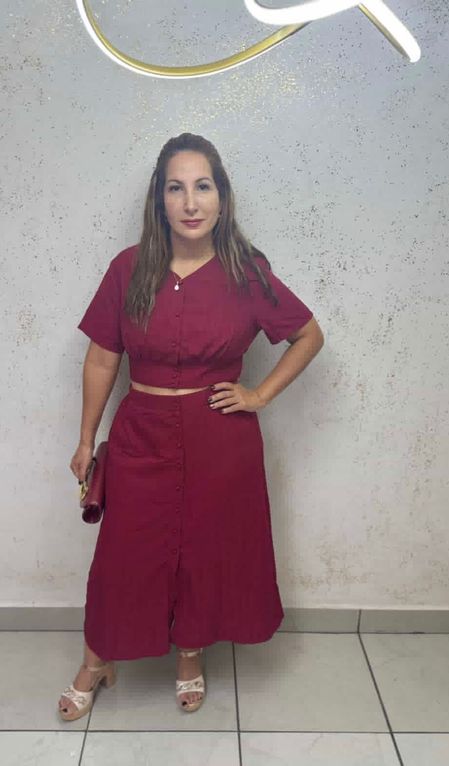 Burgundy Elegance: Classic and Sophisticated Ensemble