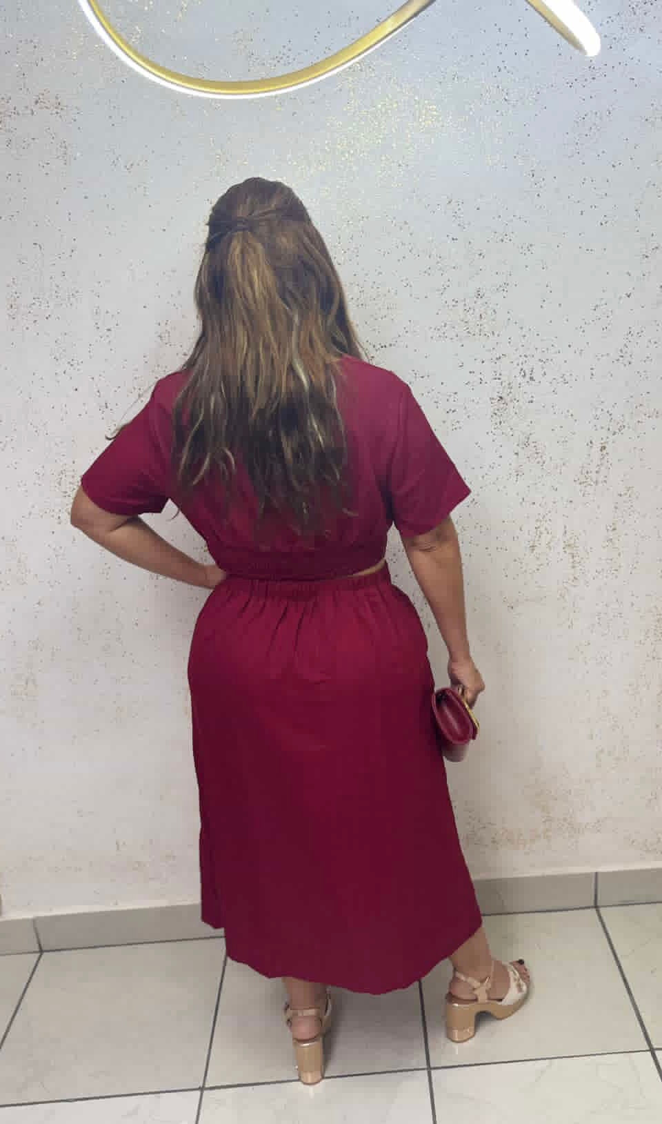 Burgundy Elegance: Classic and Sophisticated Ensemble