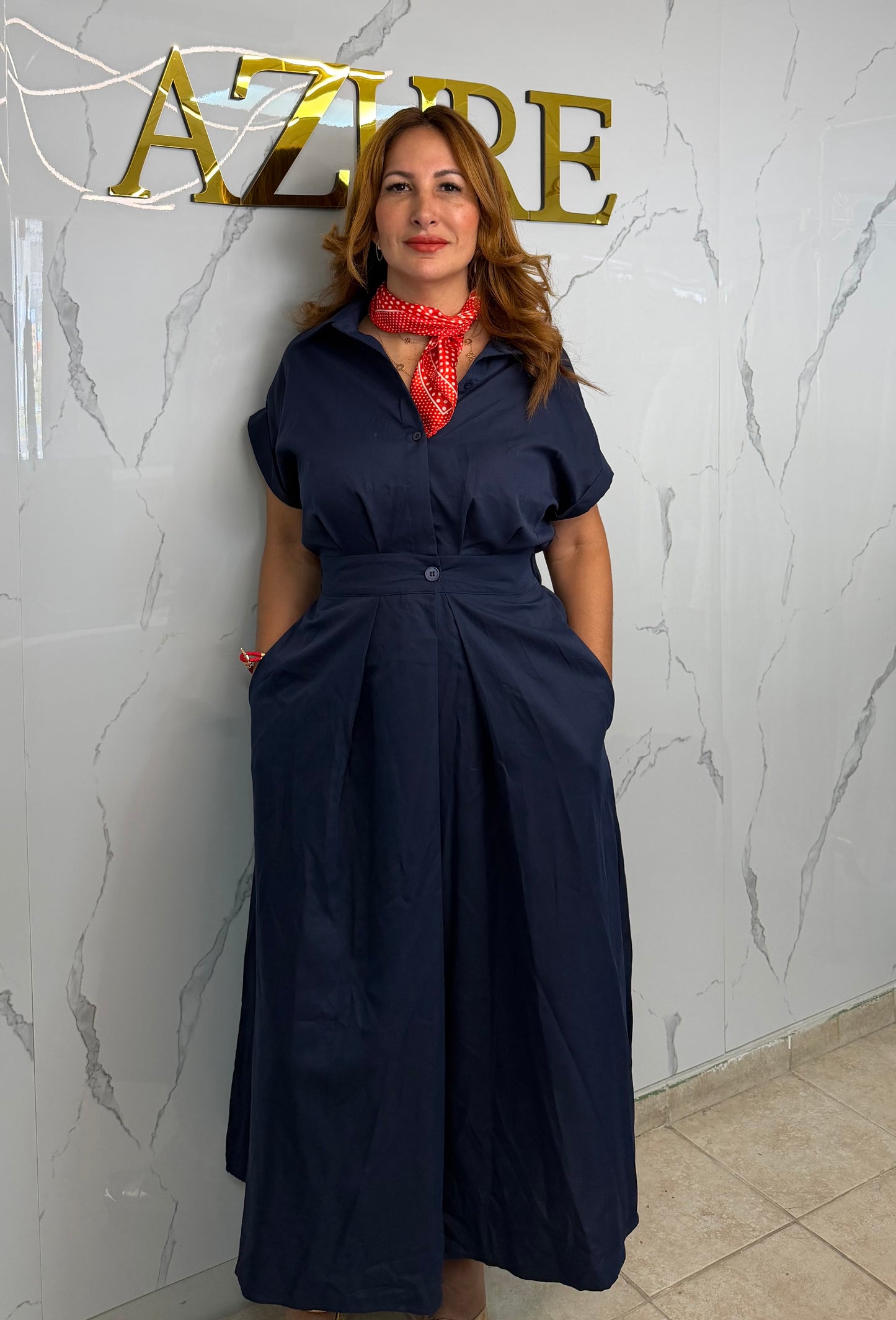 Riviera Navy Blue Maxi Dress/Maxi Dress/Azure Boutique