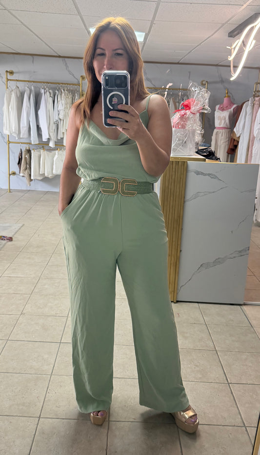 Moly Sage Jumpsuit/Jumpsuit/Azure Boutique