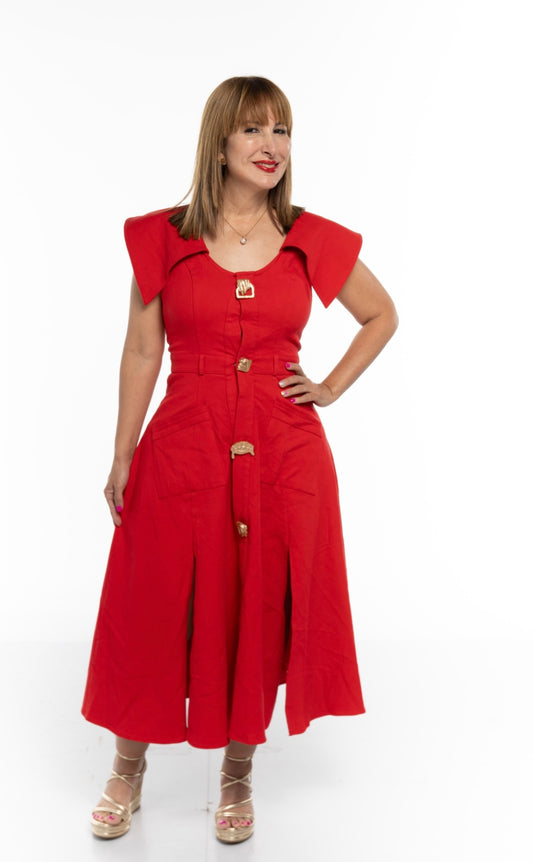 Red Woman Dress