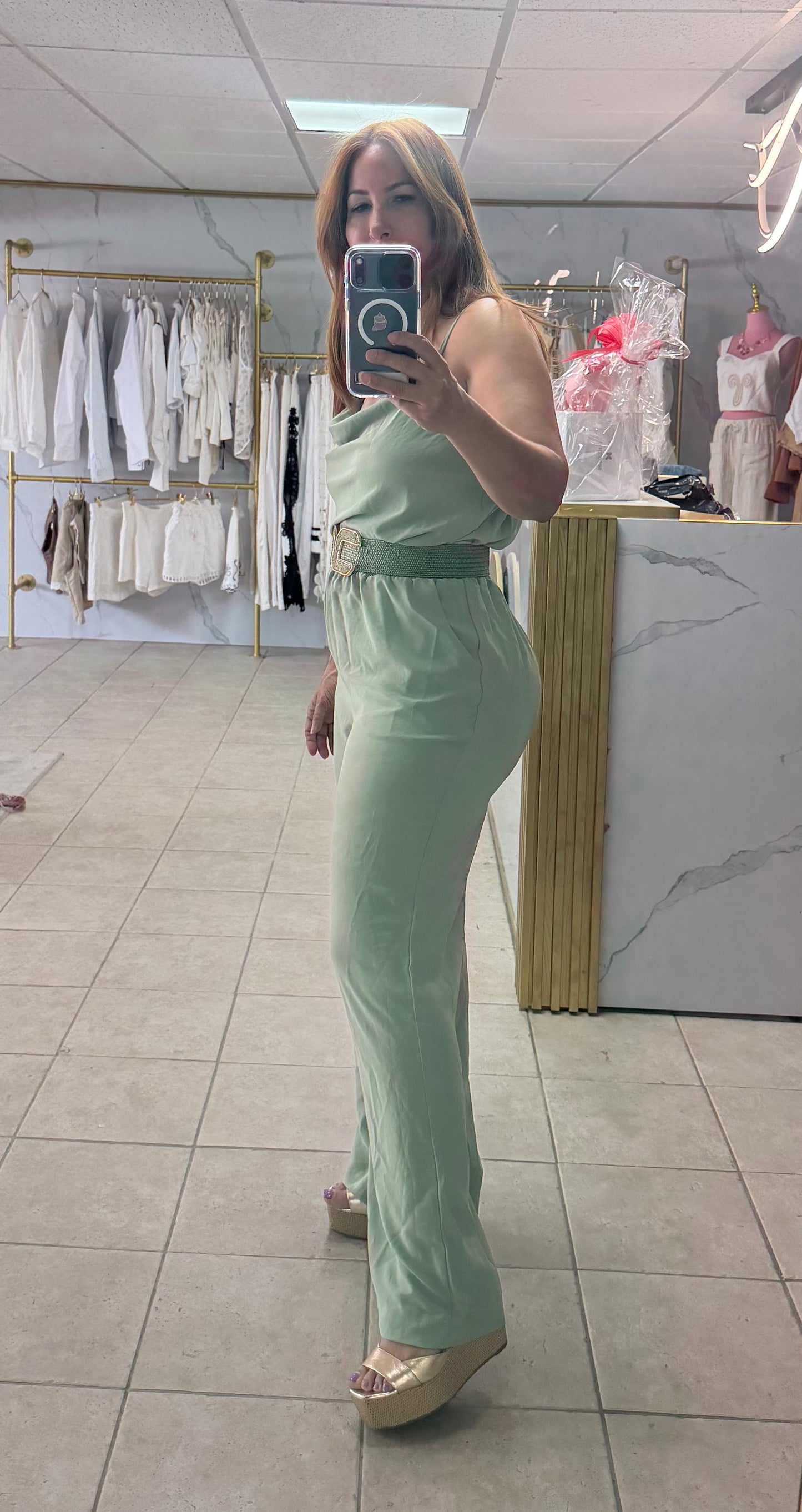 Moly Sage Jumpsuit/Jumpsuit/Azure Boutique