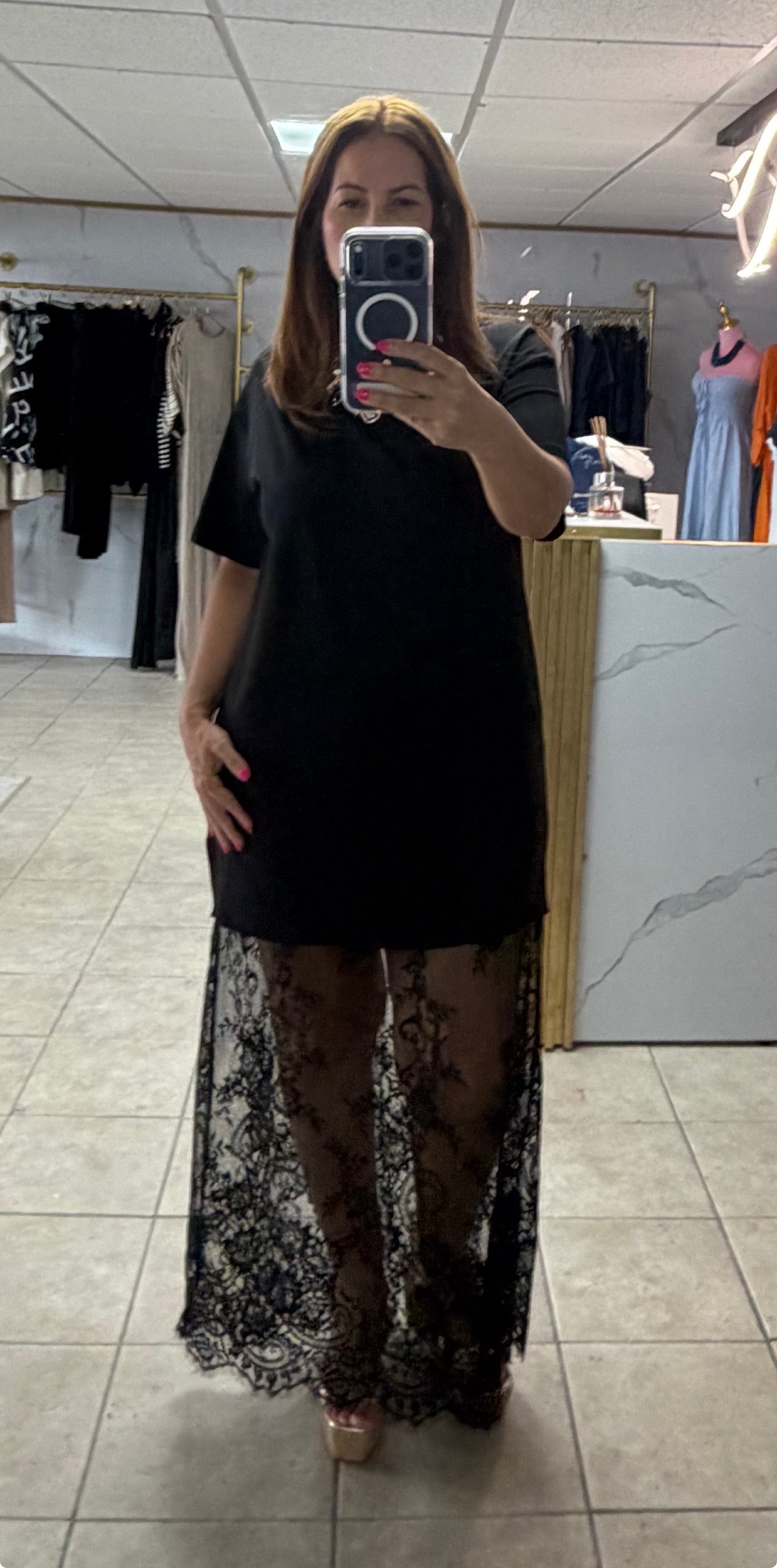 🖤 Midnight Lace Elegance Maxi Dress/Maxi Dress/Azure Boutique