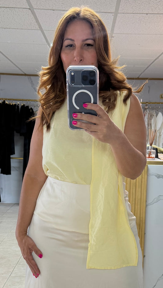 Yellow  Elegance TopTop-Azure Boutique