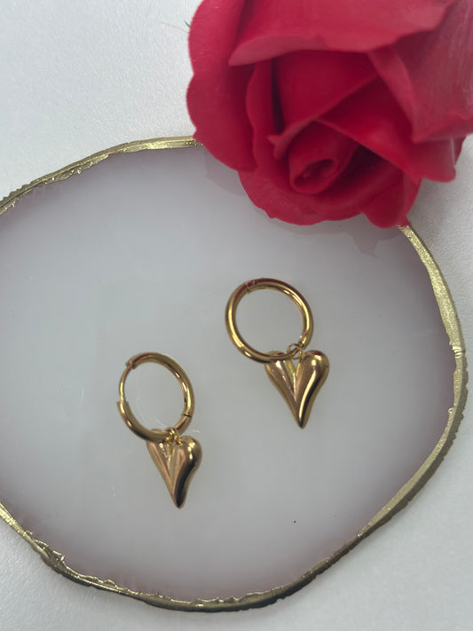 Hearts Earring Gold