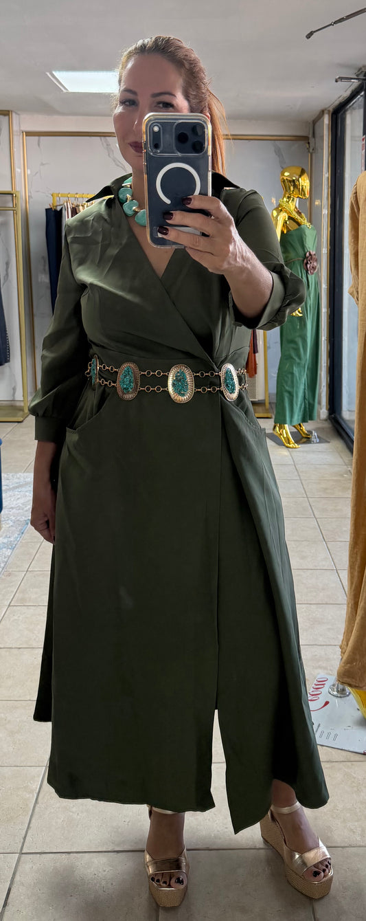 Olive Elegance Dress/Dress/Azure Boutique