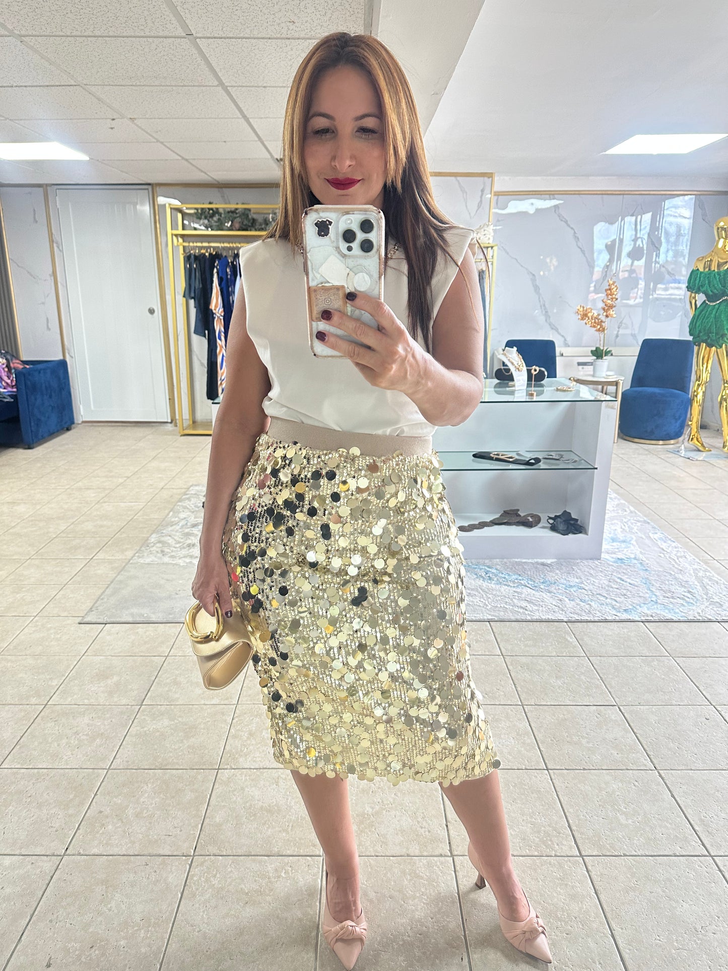 Gold Sparkle Skirt