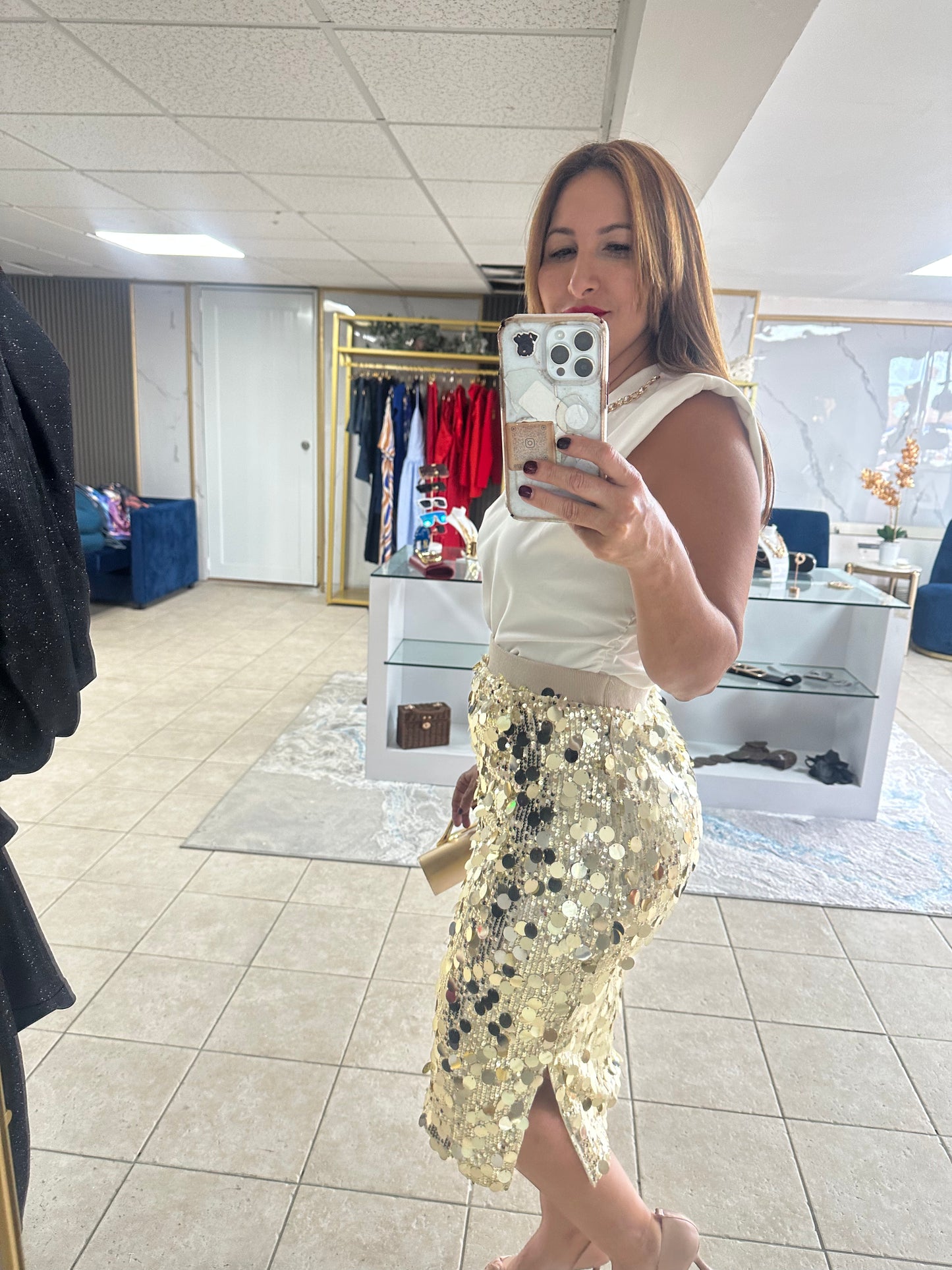 Gold Sparkle Skirt