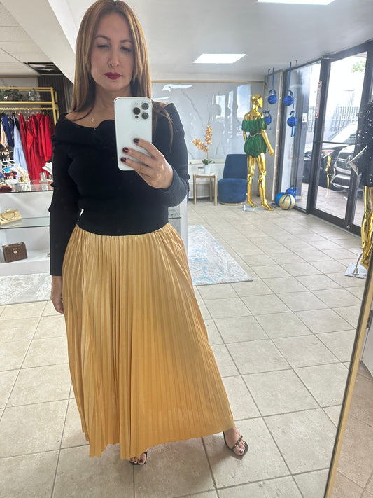 Gold Maxi Skirt