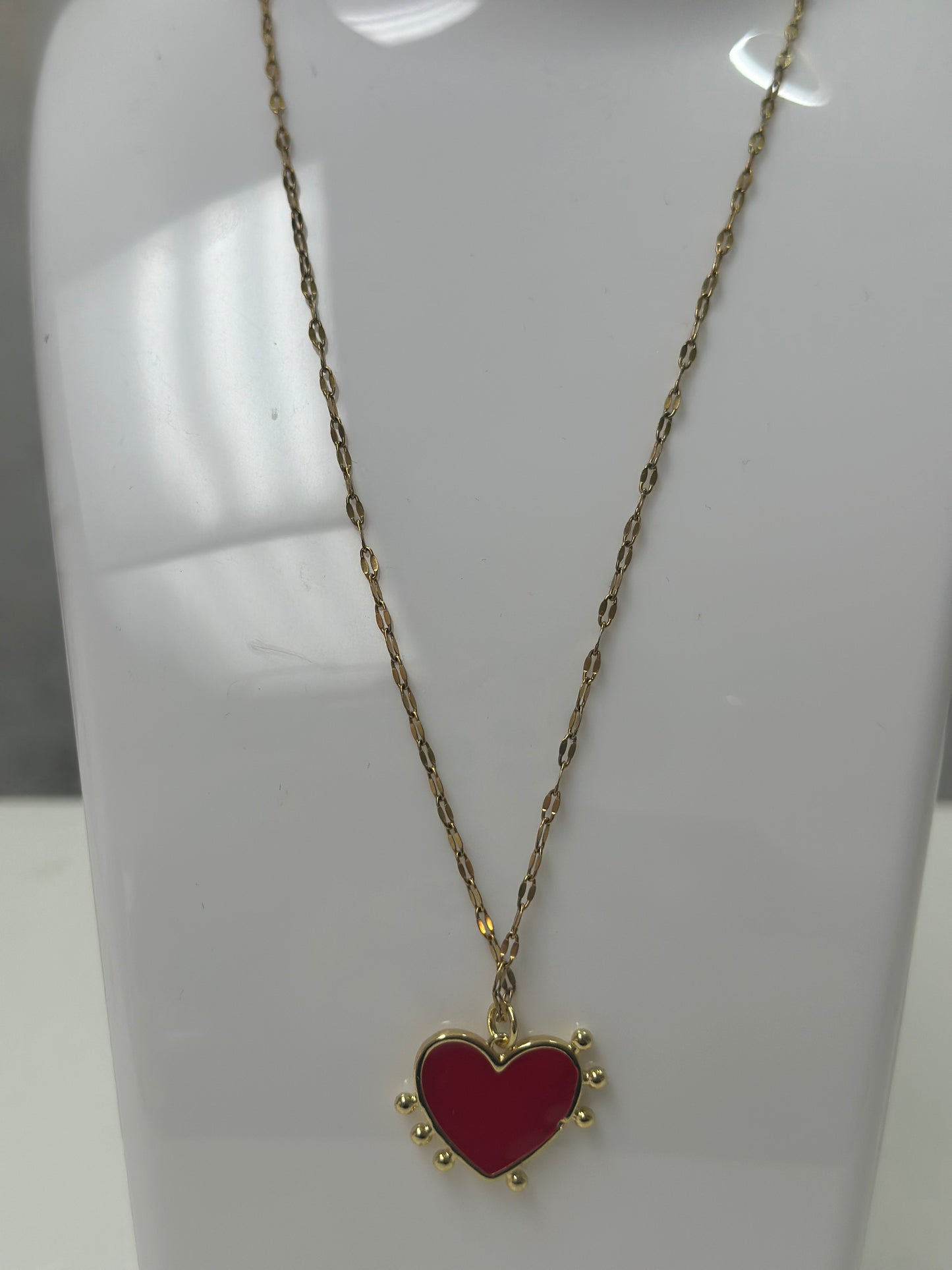 Gold Necklace with heart