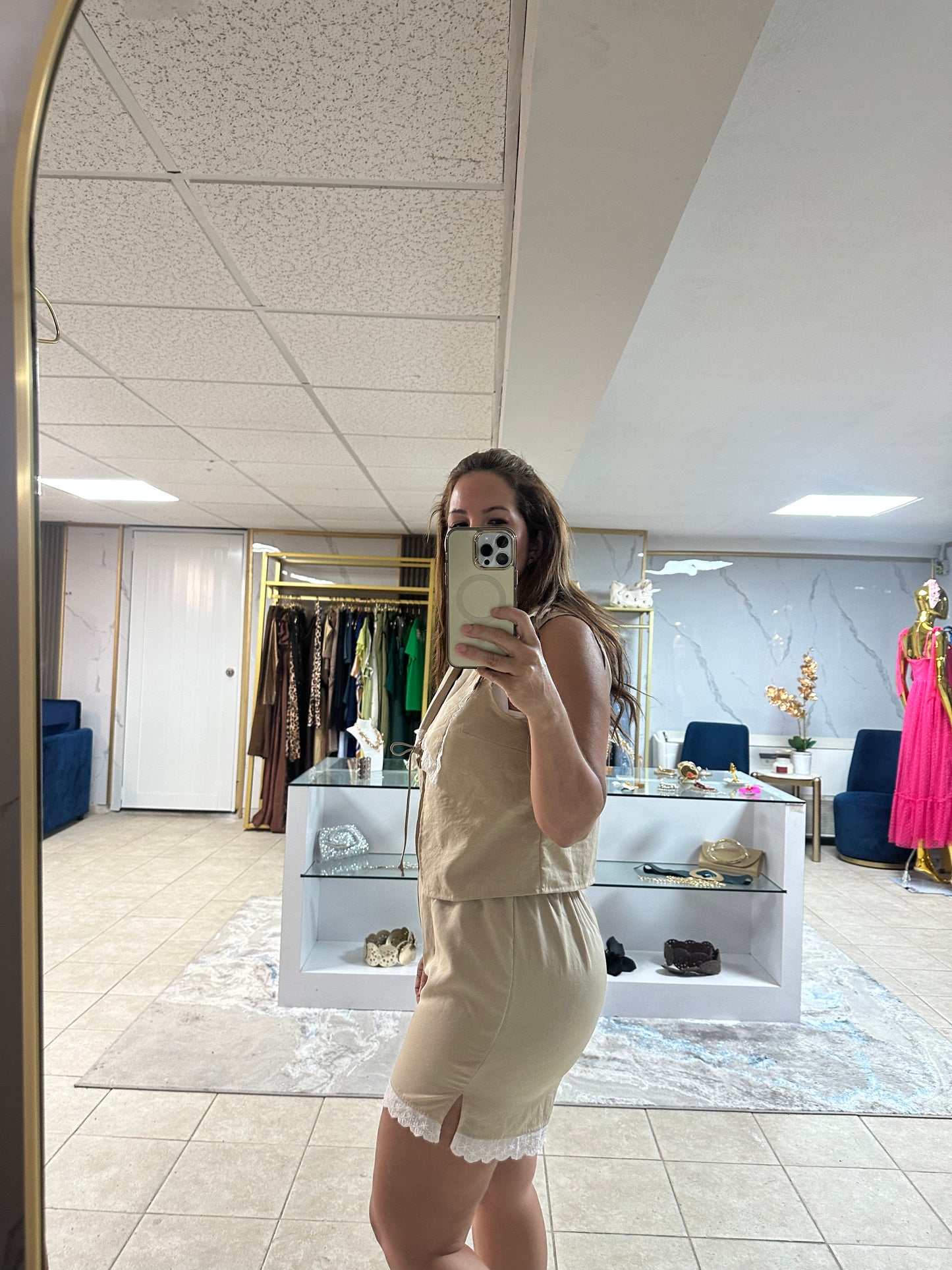 Chic vest & shorts Set-Set-Azure Boutique