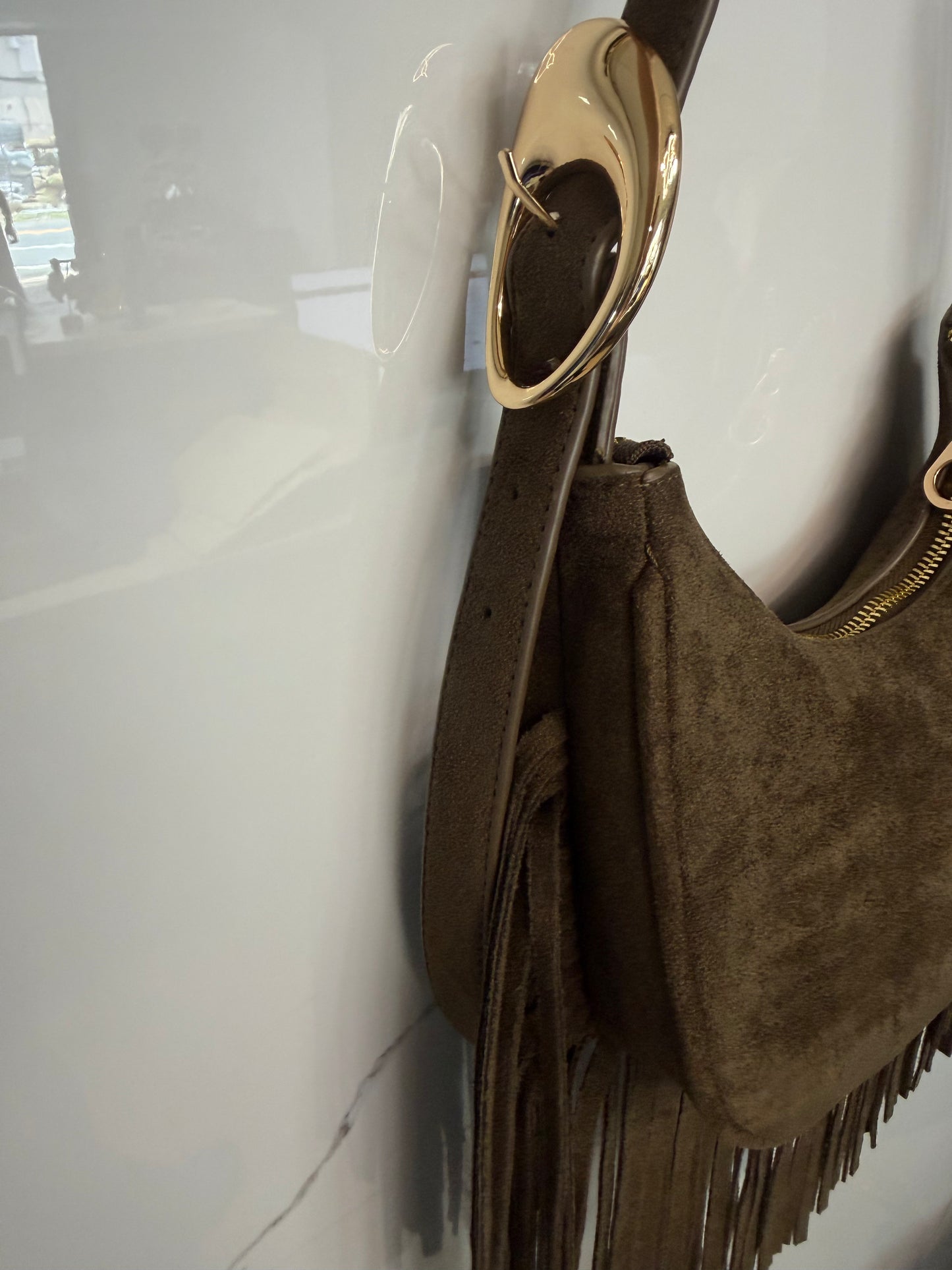Desert Fringe Suede Shoulder Bag/Bag/Azure Boutique