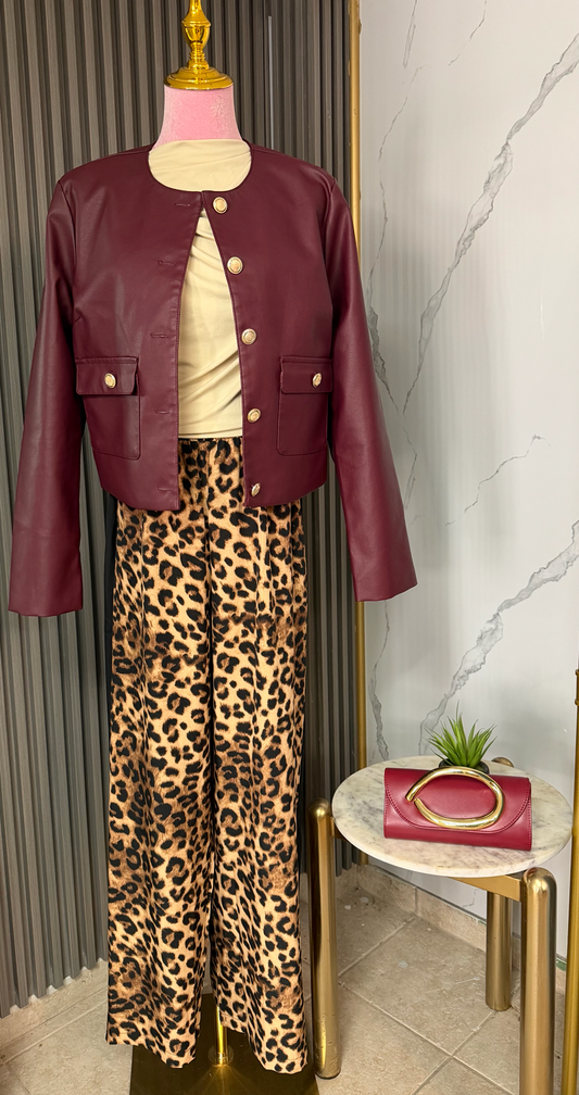 Wilf Elegance Leopard Print Pants/Pants/Azure Boutique