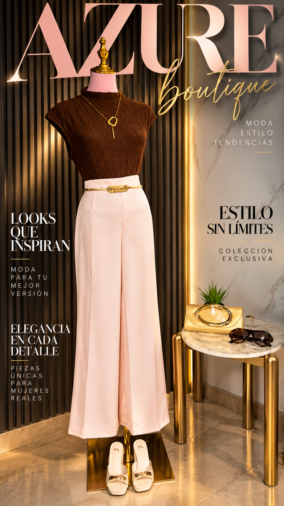 Rose Satin Pants/Pants/Azure Boutique