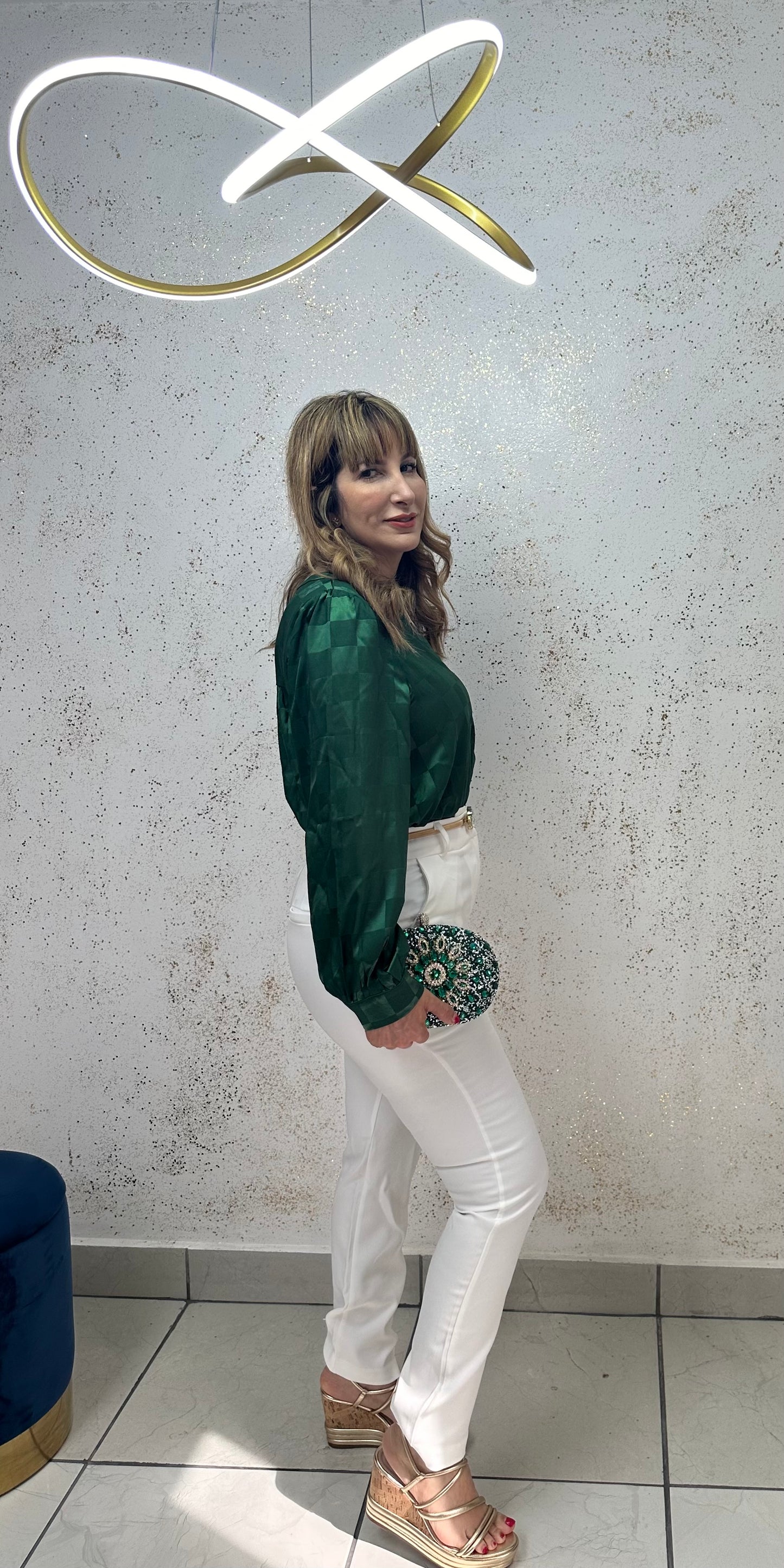 MIA’S HUNTER GREEN BLOUSE