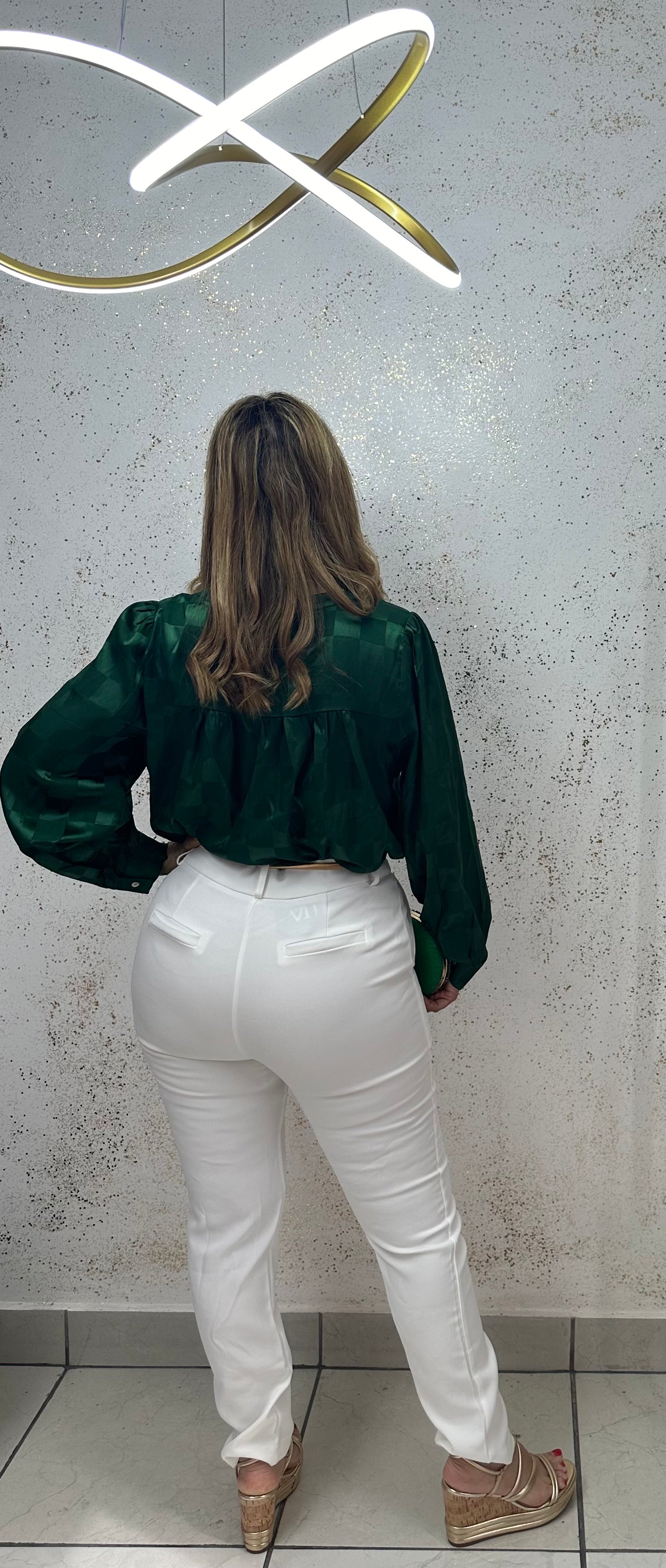 MIA’S HUNTER GREEN BLOUSE