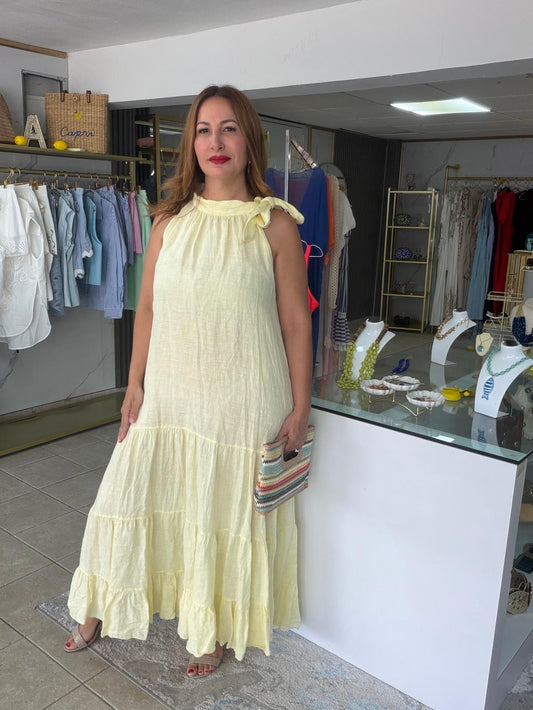 Amalfi Yellow Maxi Dress/Maxi Dress/Azure Boutique